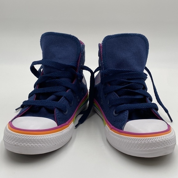 RARE FIND Converse All Star Pride Stripes Platform High Tops size 11 - Picture 6 of 7